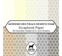 Modern Neutrals Honeycomb Scrapbook Paper: Double-Sided Craft Paper for Scrapbooking, Junk Journals, Card Making, Origami, DIY Projects and Mixed Media