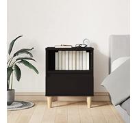 Modern Nightstand Black 40x35x50 cm with Drawer, Elegant Bedside Table with Storage Shelf, Sturdy Wooden Legs for Bedroom Decor, Compact Side Table for Living Room or Office