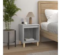 Modern Nightstand Gray Sonoma 40x35x50 cm, Elegant Bedside Table with Storage Shelf, Durable Plywood Bedroom Furniture for Home Decor, Sturdy Surface for Lamp Books Plants