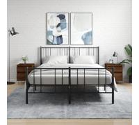 Modern Nightstand Set of 2, Engineered Wood Oak Brown Bedside Table with Drawer & Storage Cabinet, 40x35x50 cm for Bedroom Living Room, Sturdy Metal Legs, Easy Assembly