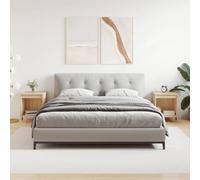 Modern Nightstand Set of 2, Engineered Wood Oak Sonoma Bedside Table with Storage Shelf, 40x35x50 cm, Sturdy Metal Legs, Easy Assembly for Bedroom Decor