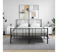 Modern Nightstand Set of 2, Engineered Wood White Glossy Bedside Tables with Storage Shelf & Metal Legs, 40x40x50cm for Bedroom Living Room Home Decor