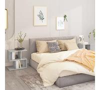 Modern Nightstand Set of 2, Gray Sonoma Plywood Bedside Tables with Storage Shelf, 50x30x51.5 cm for Bedroom Decor, Sturdy and Easy to Clean