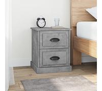 Modern Nightstand Set of 2, Plywood Bedside Table with 2 Drawers, Concrete Gray Finish, 39x39x47.5 cm, Multi-Functional for Bedroom, Living Room, Study, Durable & Spacious Storage Furniture