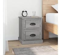 Modern Nightstand Set of 2, Plywood Bedside Table with 2 Drawers, Gray Sonoma 39x39x47.5 cm, Multi-Functional Storage Furniture for Bedroom, Living Room, Study