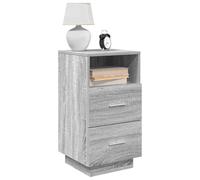 Modern Nightstand Set of 2 with 2 Drawers, Sonoma Gray Bedside Table, 36x36x68 cm, Engineered Wood, Sturdy & Spacious Storage for Bedroom, Home Office, Easy Assembly