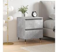 Modern Nightstand with 2 Drawers, Engineered Wood Bedside Table in Concrete Gray, 40x35x50cm, Sturdy & Waterproof, Easy Assembly for Bedroom, Living Room, Home Decor Storage Solution