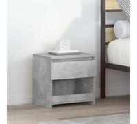 Modern Nightstand with Storage Drawer, Engineered Wood Bedside Table in Concrete Gray, Compact 40x30x39 cm for Bedroom or Living Room, Easy Assembly & Durable Design