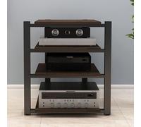 Modern o Rack - Soporte de 4 niveles HiFi Ste, gabinete de 90 cm de alto para estudios de grabación, hoteles, cafeterías - Soporte para tocadiscos AV CD DVD (negro)