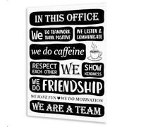 Modern Office Teamwork Art - We Are A Team Inspirational Canvas, Minimalist Unity Quote Wall Decor for Collaborative Workspace, Business Team Building Gift (Framed,16x24inch(40x60cm))