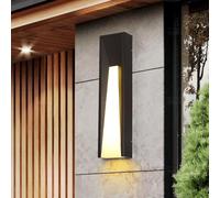 Modern Outdoor Wall Lights,20W/24W/36W-LED Exterior Sconce Light Fixtures,Warm White 3000K Mounted Lamps,Porch&Patio Light,IP65 Waterproof for Hallway Stairs Gardens