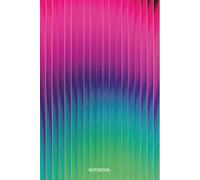 Modern Pink, Purple & Teal Vertical Stripes Design Journal Paperback: 100 Blank Ruled Pages 6x9 inch: Abstract Colorful Gradient Stripe, Minimalist ... Notes, Sketching & Creative Writing Jurnal