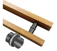 Modern Push Pull Bar Handle, Double Sided Door Handles, Wooden Long Grab/Rod H Shape Barn Door Inside Handle with Fittings Screw, Sliding Shower Door/Pantry Gate Wide Pulls(Length 120cm(47inch))