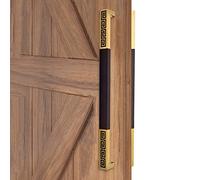 Modern Push Pull Bar Handle, Front Entry Door Handle, Square Door Pulls for Bifold Doors/Wood Doors/Push Pull Barn Gates, 31/47/ 59 Inch Tall Double Sided Grab Bar(Length 120cm(47inch))