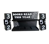 Modern Reading Tracker, Book Counter Sign for Classroom, Bedside Table, Retail Display, Home Library, Teacher Desk, Student Shelf, Workplace Decoration, 5.71x1.57x3.94 Inches