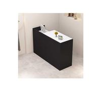 Modern Reception - Caja registradora en blanco y negro para mercados bares y restaurantes - Elegante contador de caja de 80 cm - Elegante solución de espacio de trabajo para cajero