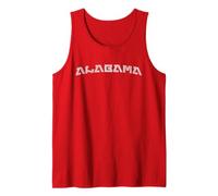 Modern Retro Alabama Distressed Style Print Camiseta sin Mangas