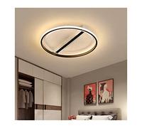 Modern Round Ceiling Lamp Simple Indoor Ceiling Light LED Smart Remote Control Dimming for Study Room Bedroom Living Room (Color : White3ColorsChangeable Size : D40cm) (Black3colorschangeable D50cm)