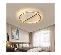 Modern Round Ceiling Lamp Simple Indoor Ceiling Light LED Smart Remote Control Dimming for Study Room Bedroom Living Room (Color : White3ColorsChangeable Size : D40cm) (Golddimmablewithremote D40cm)