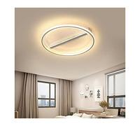 Modern Round Ceiling Lamp Simple Indoor Ceiling Light LED Smart Remote Control Dimming for Study Room Bedroom Living Room (Color : White3ColorsChangeable Size : D40cm) (Whitedimmablewithremote D50cm)