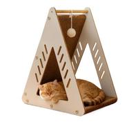 Modern Scratch Board - Corrugated Cat Scratcher with Ball | Large Play Surfaces, Indoor Training Toy, Couch Carpet Floor Guard, Kitten Pet Boredom Relief, Furniture Protection for Home Use