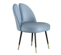 Modern Simplicity - Sillas de comedor de cuero con diseño de garra de gato, color azul cielo, patas doradas, para dormitorio, sala de matrimonio, balcón, sala de estar, sofá