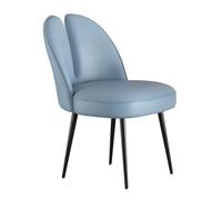 Modern Simplicity - Sillas de comedor para dormitorio, sala de matrimonio, balcón, sofá, silla de maquillaje de piel para sala de estar, color azul cielo, patas negras