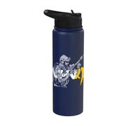 Modern Soldier Ready For Warfare and Duty Design 1 of 4 Stainless Steel Insulated Water Bottle