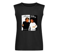 Modern Talking Back for Good Album Cover Vest Tank T-Shirt Men's Black Unisex Sleeveless Tops Tee, Negro , M