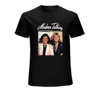 Modern Talking Mens Unisex Camiseta Graphic Print Top Black Tee, Negro , M