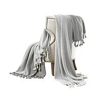 Modern Threads Amrapur Overseas Mónaco - Manta 100% algodón (Gris), Paquete de 2 Unidades