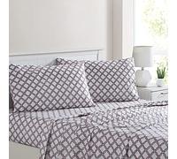 Modern Threads Juego de sábanas Impresas de 4 Piezas Cara Queen