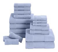 Modern Threads Nube de Aire Juego de Toallas 100% algodón Peinado, Azul, 18-Piece