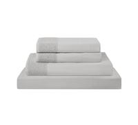 Modern Threads Pacific Coast Textiles - Juego de sábanas de Microfibra de Encaje de Ganchillo de 4 Piezas, Color Gris Paloma, tamaño Queen, Microfibra