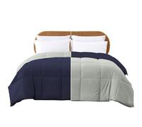 Modern Threads Pacific Coast Textiles Reversible Down Alt Comforter, Polyester, Eclipse/Silver, Twin