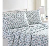 Modern Threads Sábanas Estampadas de Microfibra Suave, lujosas sábanas de Microfibra, Incluye sábana encimera, sábana Bajera Ajustable con Bolsillos Profundos y Fundas de Almohada Forever Roses King