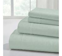 Modern Threads Sábanas Lisas de Microfibra Suave - Lujosas sábanas de Microfibra para Dormitorio, Incluye sábana encimera, sábana Bajera con Bolsillos Profundos y Fundas de Almohada, Color Espuma de