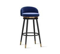 Modern Velvet Bar Stools 360° Swivel Chairs with Back Stylish Breakfast Bar Height Counter Stools for Kitchen Island & Restaurant 1 Piece