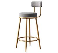 Modern Velvet Bar Stools Upholstered Round Counter Chairs with Back & Footrest for Kitchen Island Stylish Dining Seating Available in 6 Colors