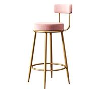 Modern Velvet Counter Stools Upholstered Barstools with Back & Footrest for Kitchen Island Round Dining Chairs in 6 Stylish Colors Perfect for Home & Bar