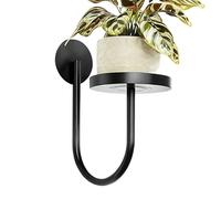 Modern Visual Appeal: The Wall Plant Stand presenta un acabado negro mate y líneas geométricas limpias, adding moderno visual appeal to any space while complementing industrial-style decor for a