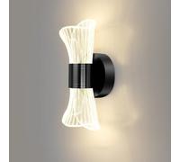 Modern Wall Light up down Led Sconce Lighting Indoor 10W Dimming Bedroom Light Fixture Gold Hallway Wall Sconce Black Long Linear Wall Lamp for Bedside Bathroom Vanity Living Room Hallway Porch/K