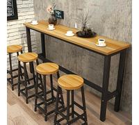 Modern Wooden Bar Table Rectangle Counter Height Dining Console Table for Kitchen & Balcony Long Breakfast & Coffee Table (47.2" L x 15.7" W x 39.4" H)