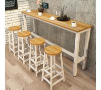 Modern Wooden Bar Table Rectangular Console & Counter Height Dining Table for Kitchen Breakfast & Balcony Stylish Coffee Table (39.4" L x 15.7" W x 39.4" H)