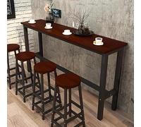 Modern Wooden Counter Height Dining Table for Kitchen Bar Rectangle Console Sofa Coffee Balcony Railing Table with Long Breakfast Bar Stylish and Functional Table for Home Dining Area.