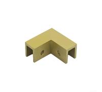 Moderna abrazadera cuadrada para puertas de ducha de panel fijo compatible con vidrio templado de 812 mm (dorado)