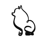 Moderna Adornos creativos de escritorio, líneas simples hierro modernas, artesanías for perros, decoraciones for el salón del hogar Estatua(D)