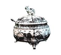 Moderna aleación para edulcorantes con diseño de elefante, ollas de azúcar con cuchara y tapa, adecuadas para decoración de mesa del hogar y cocina, azucarero de metal