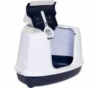Moderna Bandeja Sanitaria Cubierta Rinconera para Gato - Sanitario Toilet - Flip Corner- Color Azul (C250-0331)