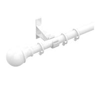 Moderna barra de cortina blanca para ventanas, barra de cortina ajustable de 36 pies, fácil instalación para baños y cocinas, elegante solución de decoración del hogar